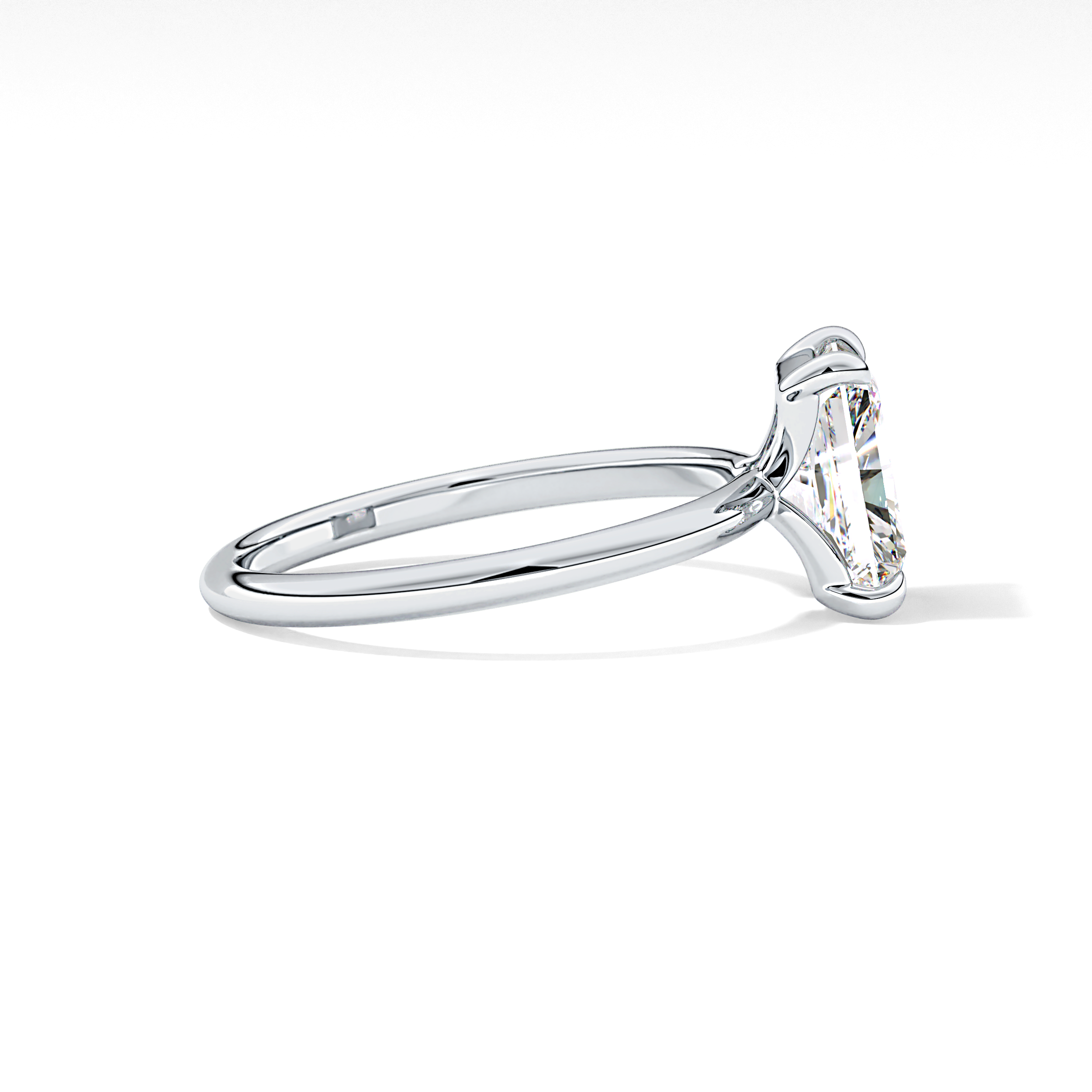 Radiant Solitaire Lab Grown Engagement Ring