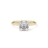 Asscher Hidden Halo Lab Grown Diamond Engagement Ring