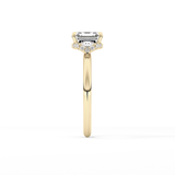 Asscher Hidden Halo Lab Grown Diamond Engagement Ring