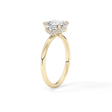 Asscher Hidden Halo Lab Grown Diamond Engagement Ring