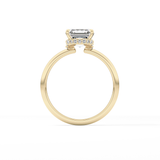 Asscher Hidden Halo Lab Grown Diamond Engagement Ring