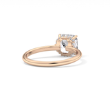 Asscher Hidden Halo Lab Grown Diamond Engagement Ring