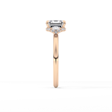Asscher Hidden Halo Lab Grown Diamond Engagement Ring