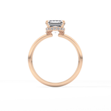 Asscher Hidden Halo Lab Grown Diamond Engagement Ring