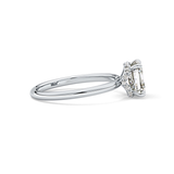 Asscher Hidden Halo Lab Grown Diamond Engagement Ring