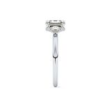 Asscher Hidden Halo Lab Grown Diamond Engagement Ring
