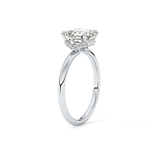 Asscher Hidden Halo Lab Grown Diamond Engagement Ring