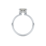 Asscher Hidden Halo Lab Grown Diamond Engagement Ring
