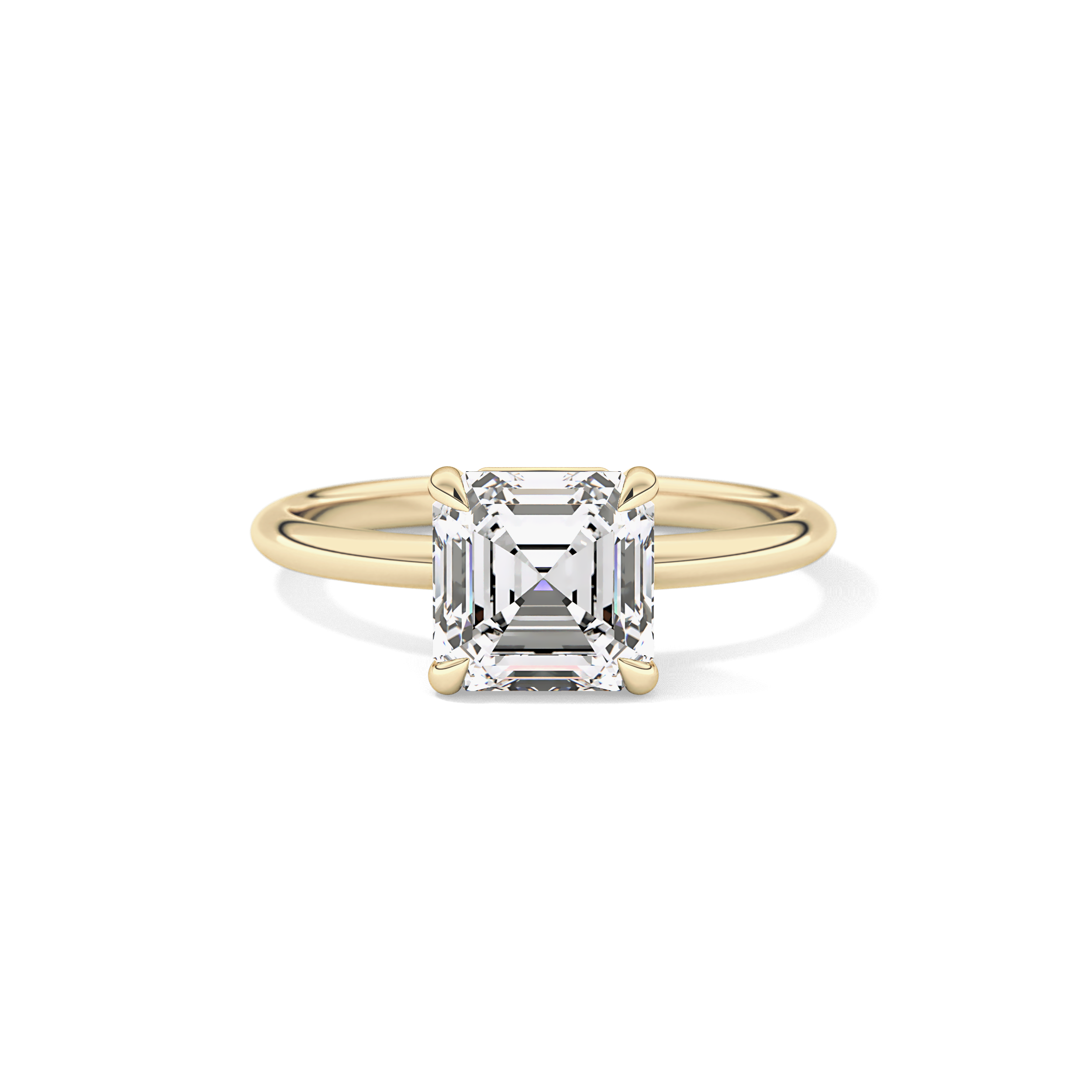 Asscher Solitaire Lab Grown Engagement Ring