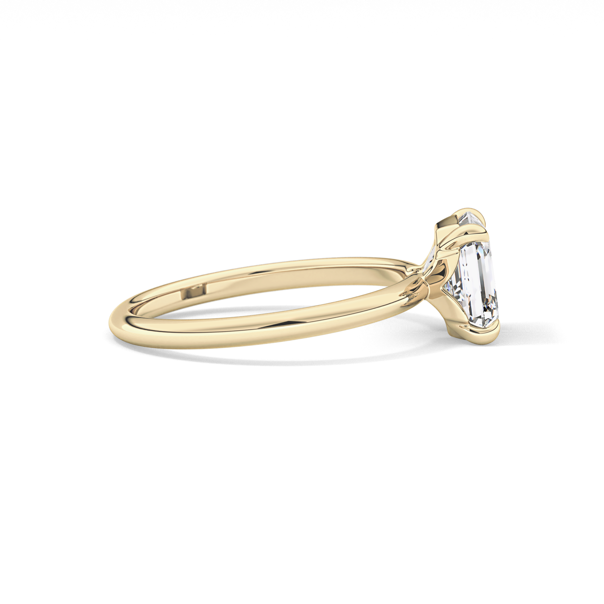Asscher Solitaire Lab Grown Engagement Ring