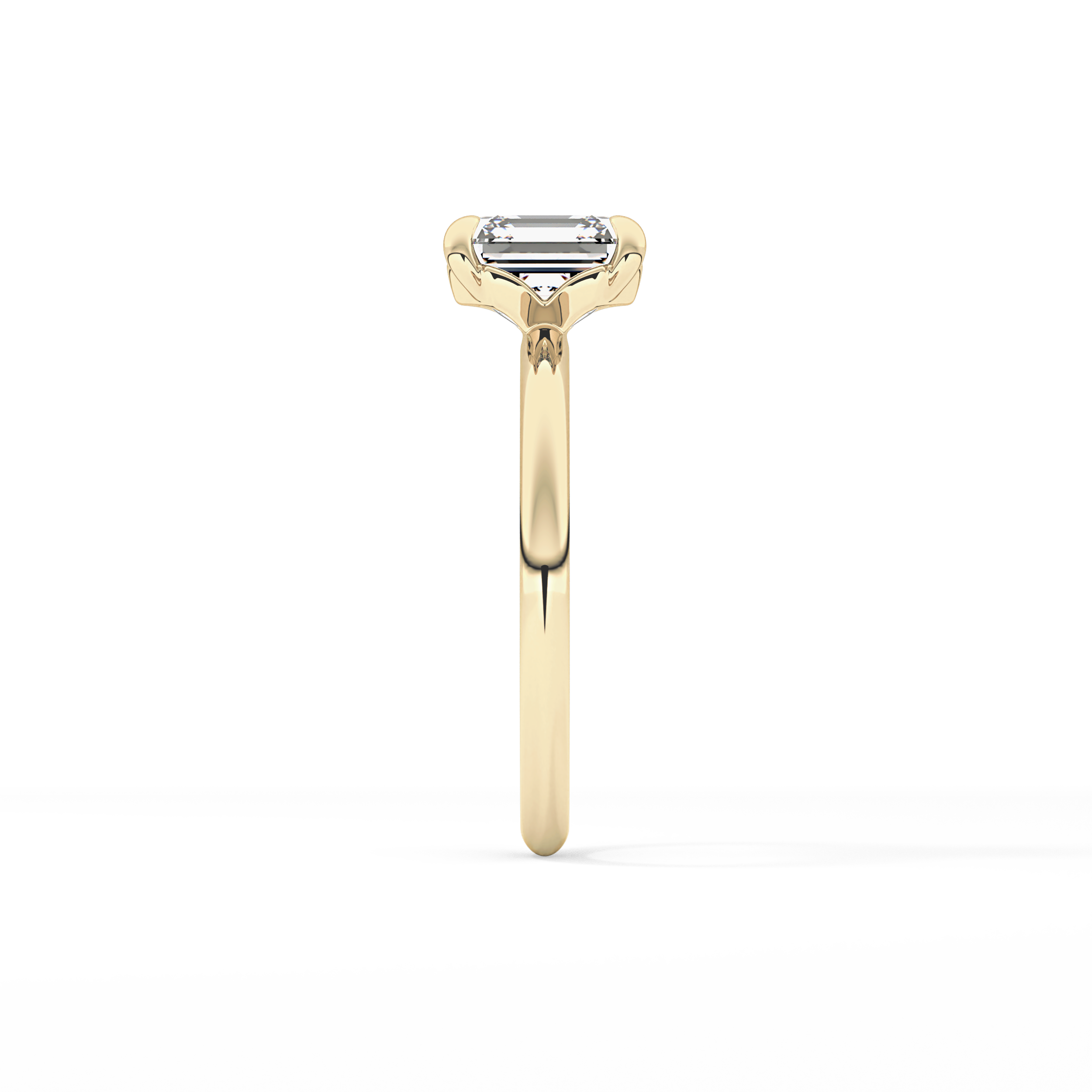 Asscher Solitaire Lab Grown Engagement Ring