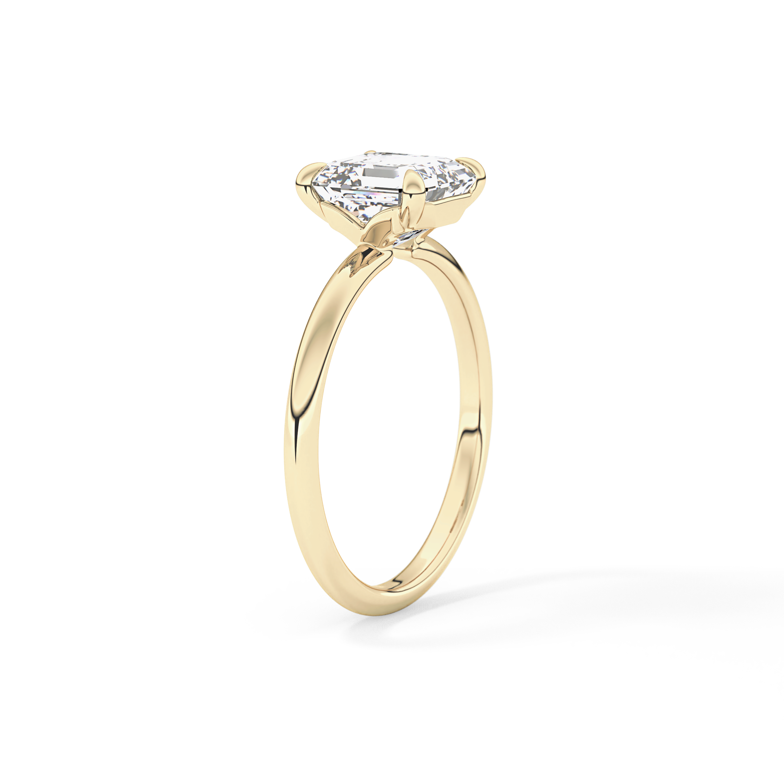 Asscher Solitaire Lab Grown Engagement Ring