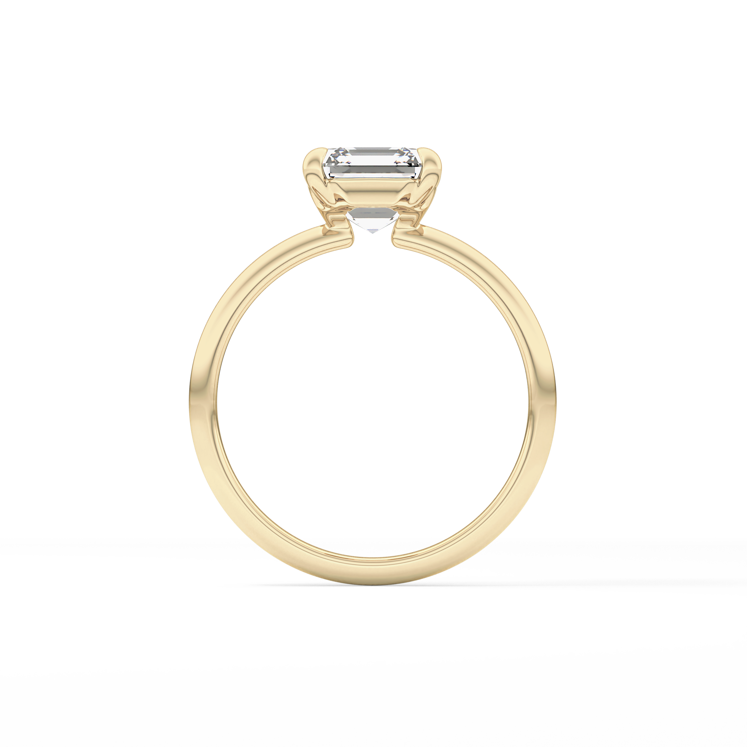 Asscher Solitaire Lab Grown Engagement Ring