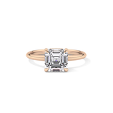 Asscher Solitaire Lab Grown Engagement Ring