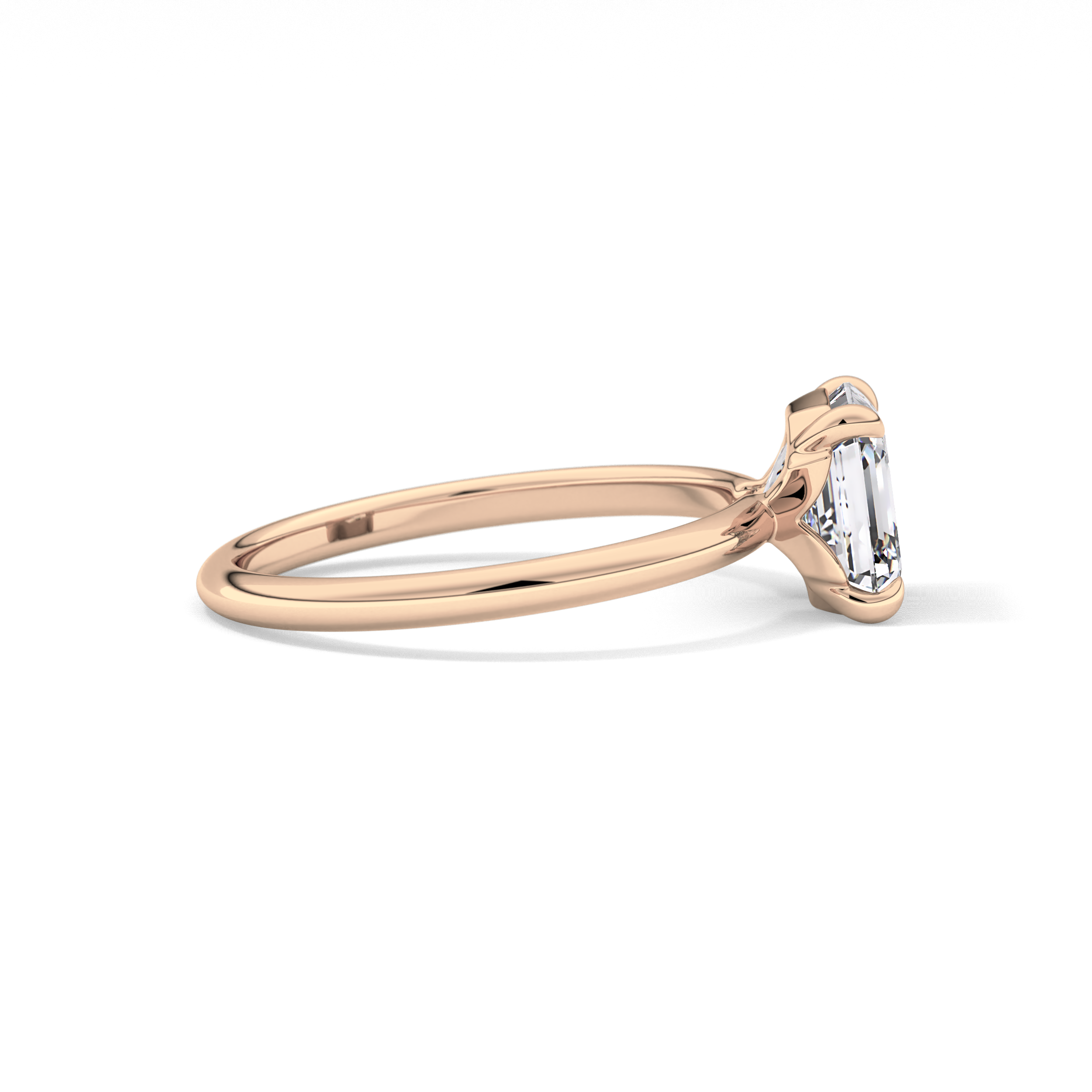 Asscher Solitaire Lab Grown Engagement Ring