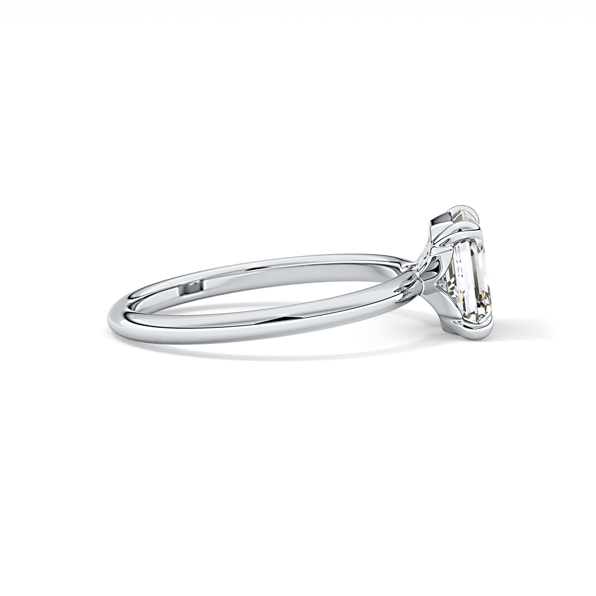 Asscher Solitaire Lab Grown Engagement Ring
