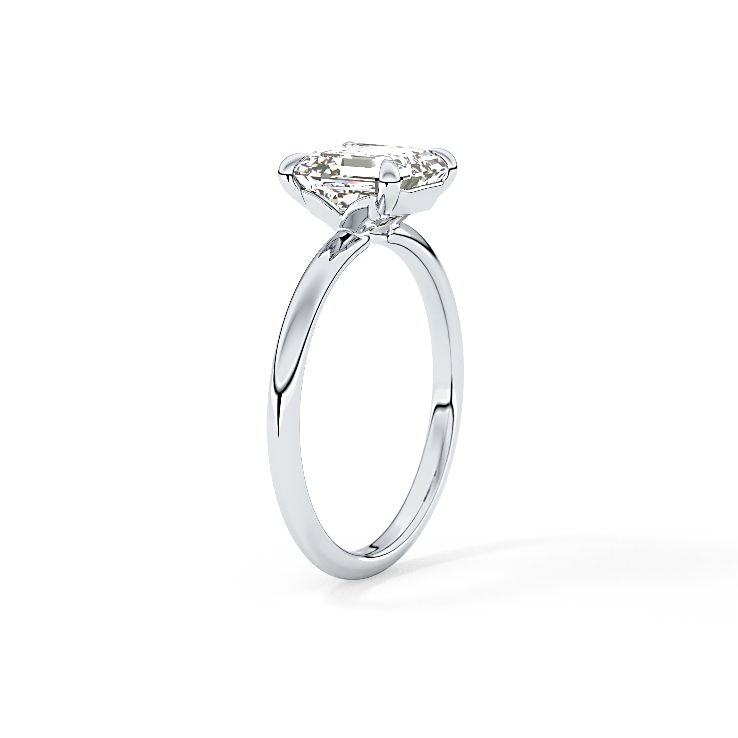 Asscher Solitaire Lab Grown Engagement Ring