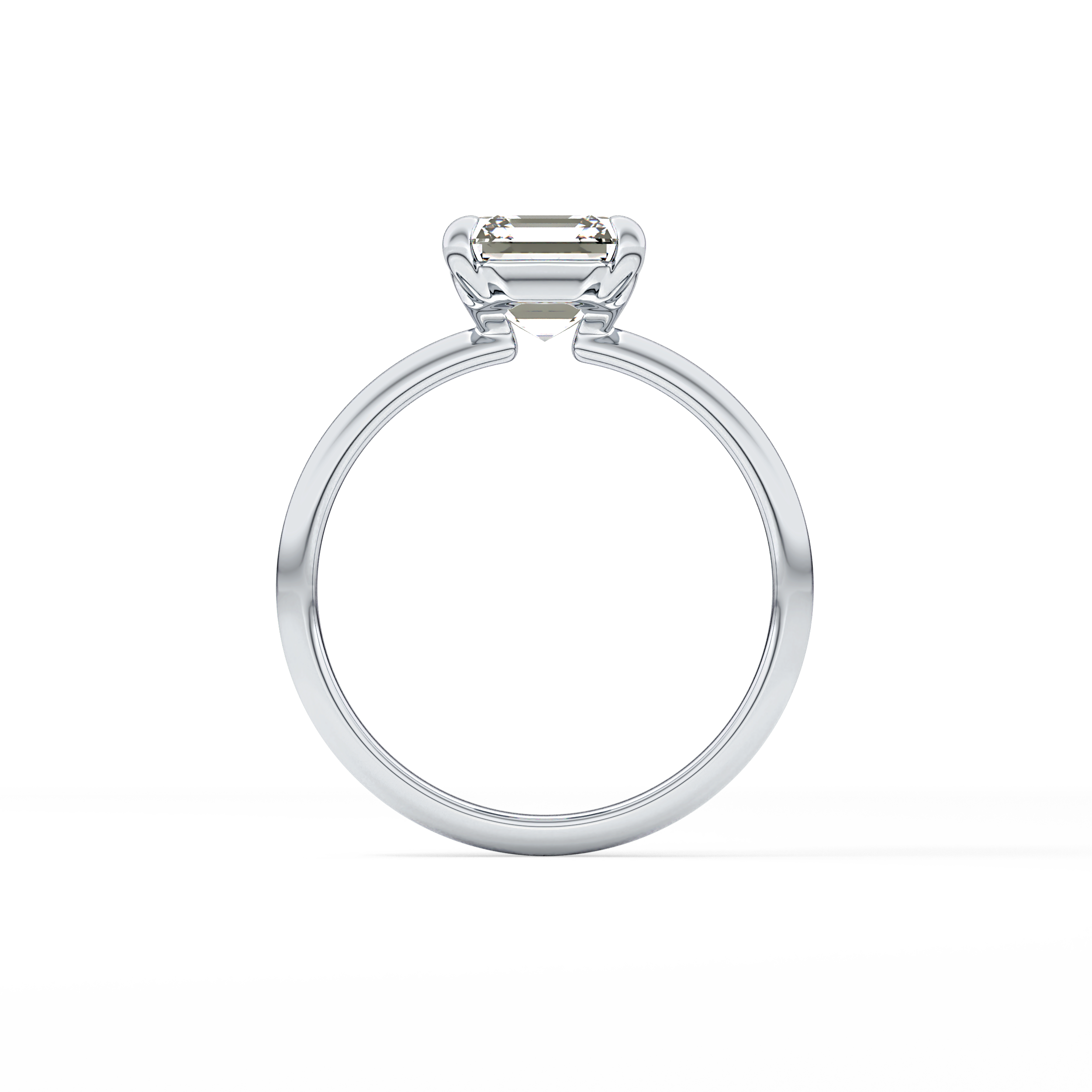 Asscher Solitaire Lab Grown Engagement Ring