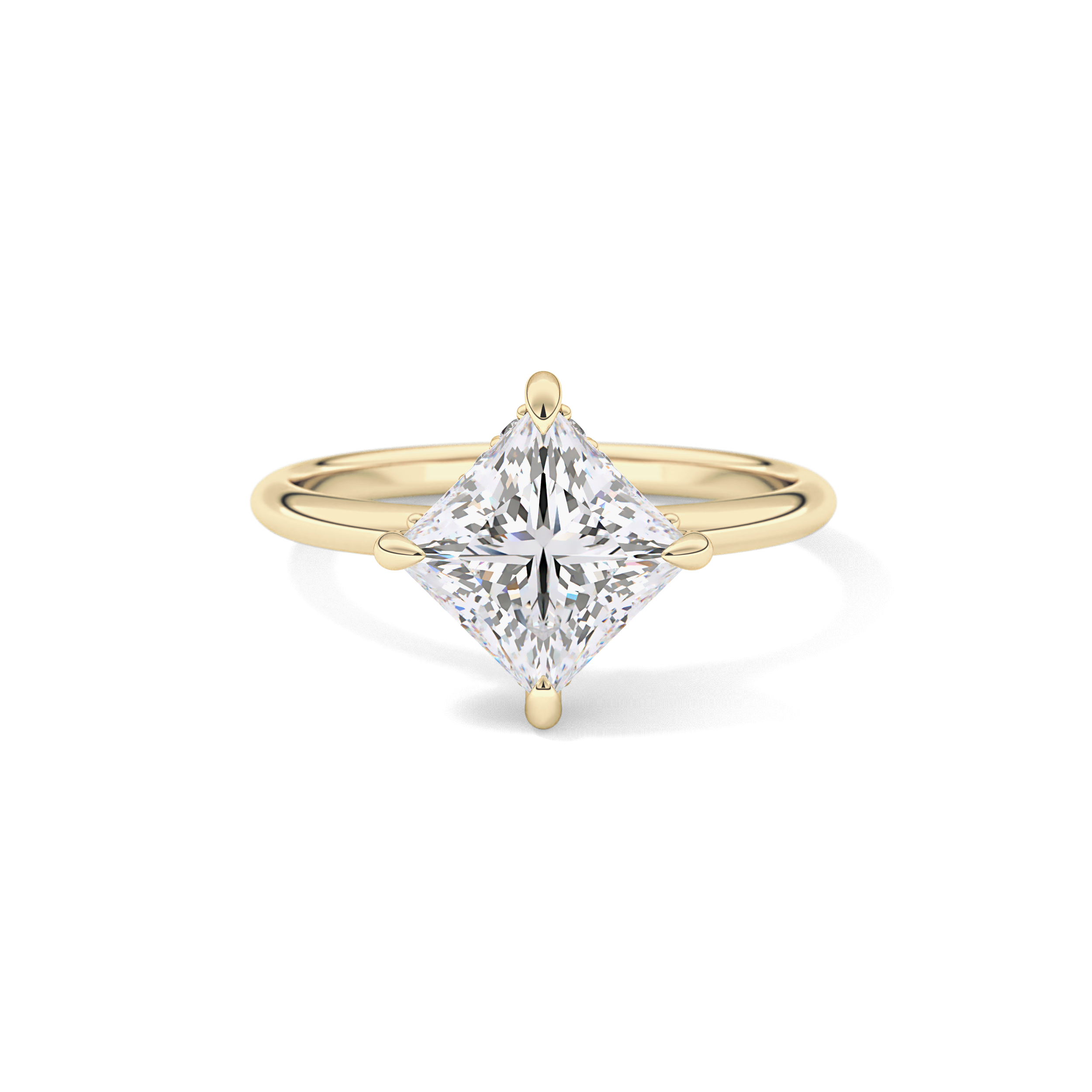 Princess Hidden Halo Lab Grown Diamond Engagement Ring