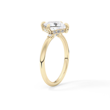 Princess Hidden Halo Lab Grown Diamond Engagement Ring