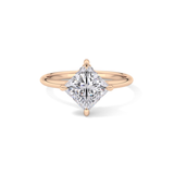 Princess Hidden Halo Lab Grown Diamond Engagement Ring