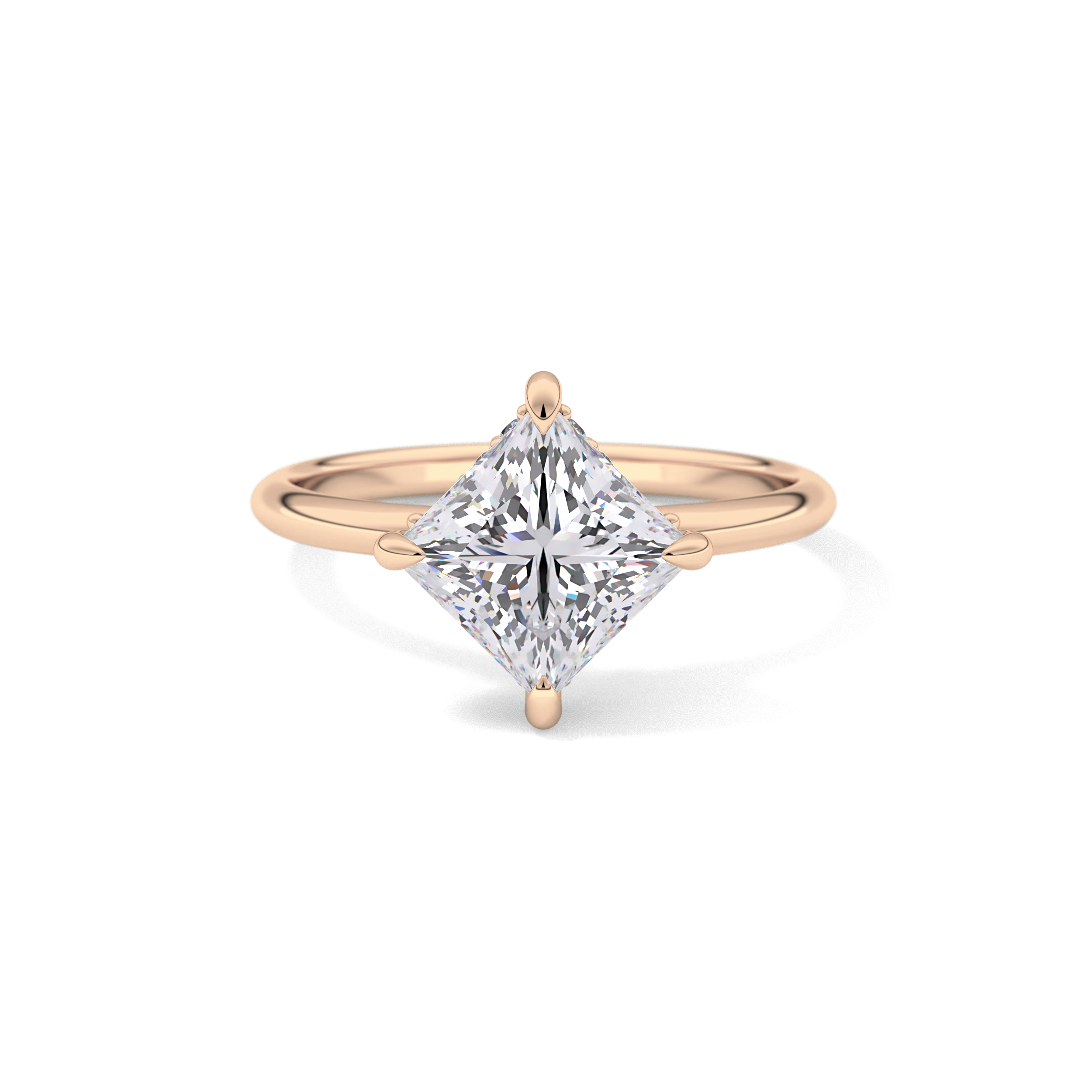 Princess Hidden Halo Lab Grown Diamond Engagement Ring
