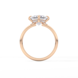 Princess Hidden Halo Lab Grown Diamond Engagement Ring