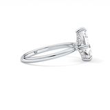 Princess Hidden Halo Lab Grown Diamond Engagement Ring