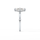 Princess Hidden Halo Lab Grown Diamond Engagement Ring