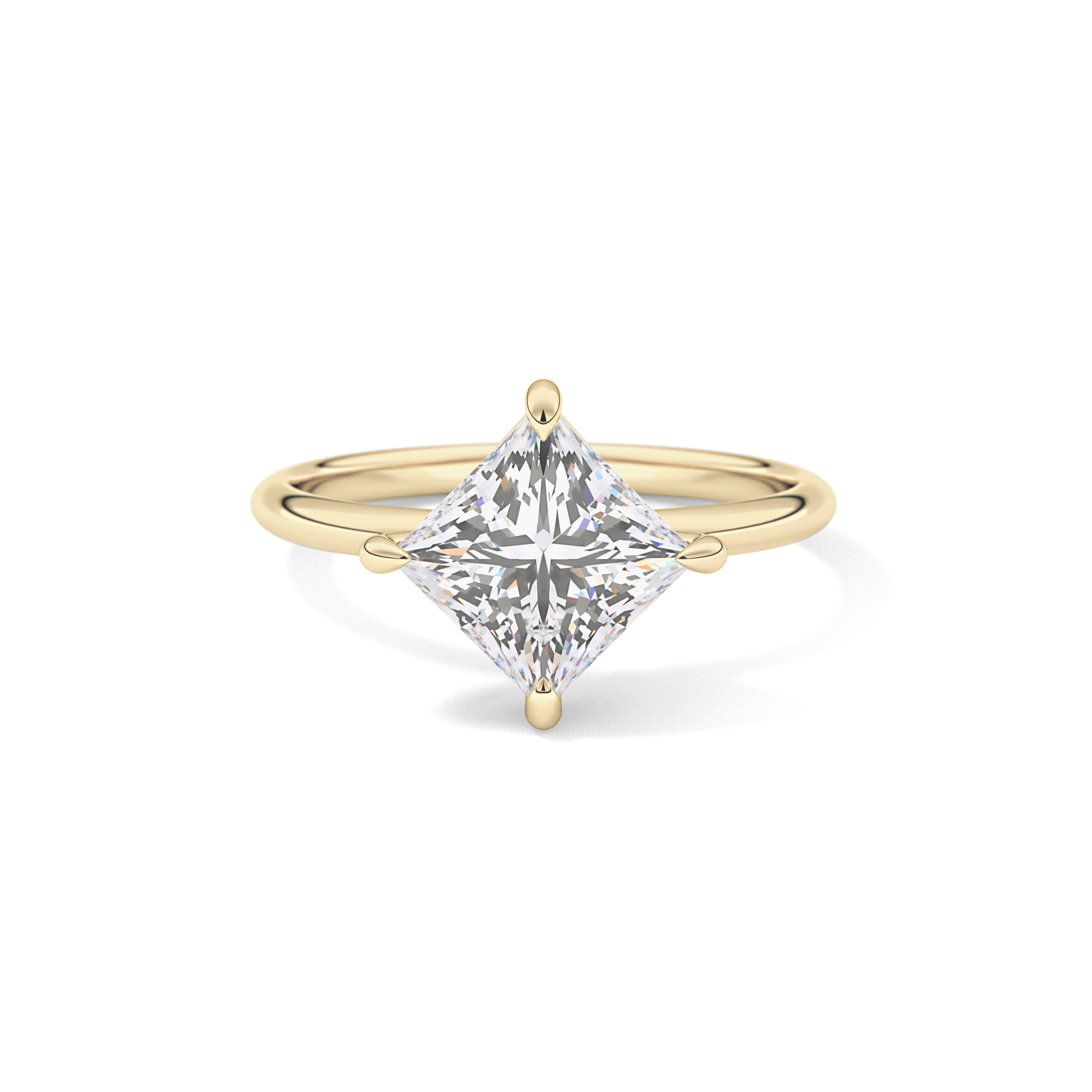 Princess Hidden Halo Lab Grown Diamond Engagement Ring