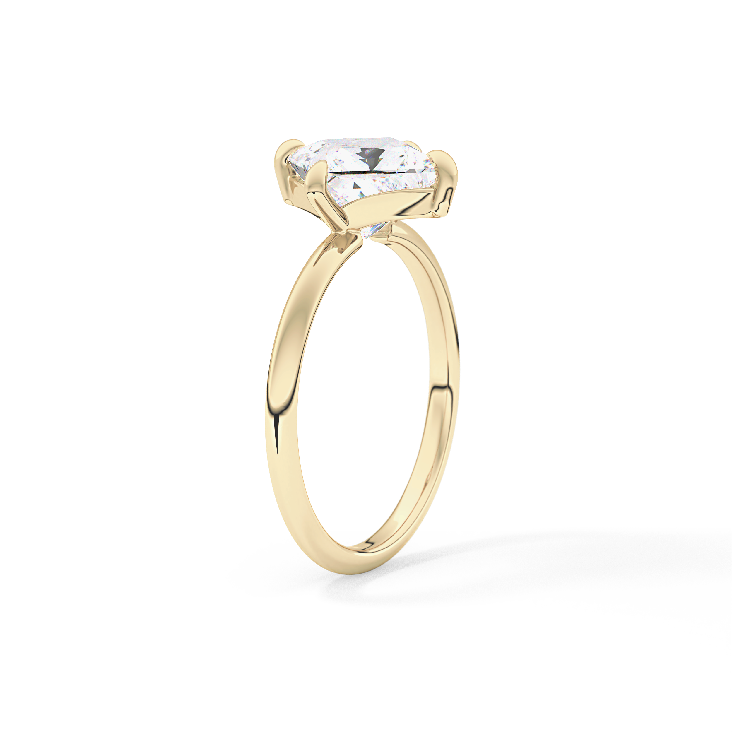 Princess Hidden Halo Lab Grown Diamond Engagement Ring