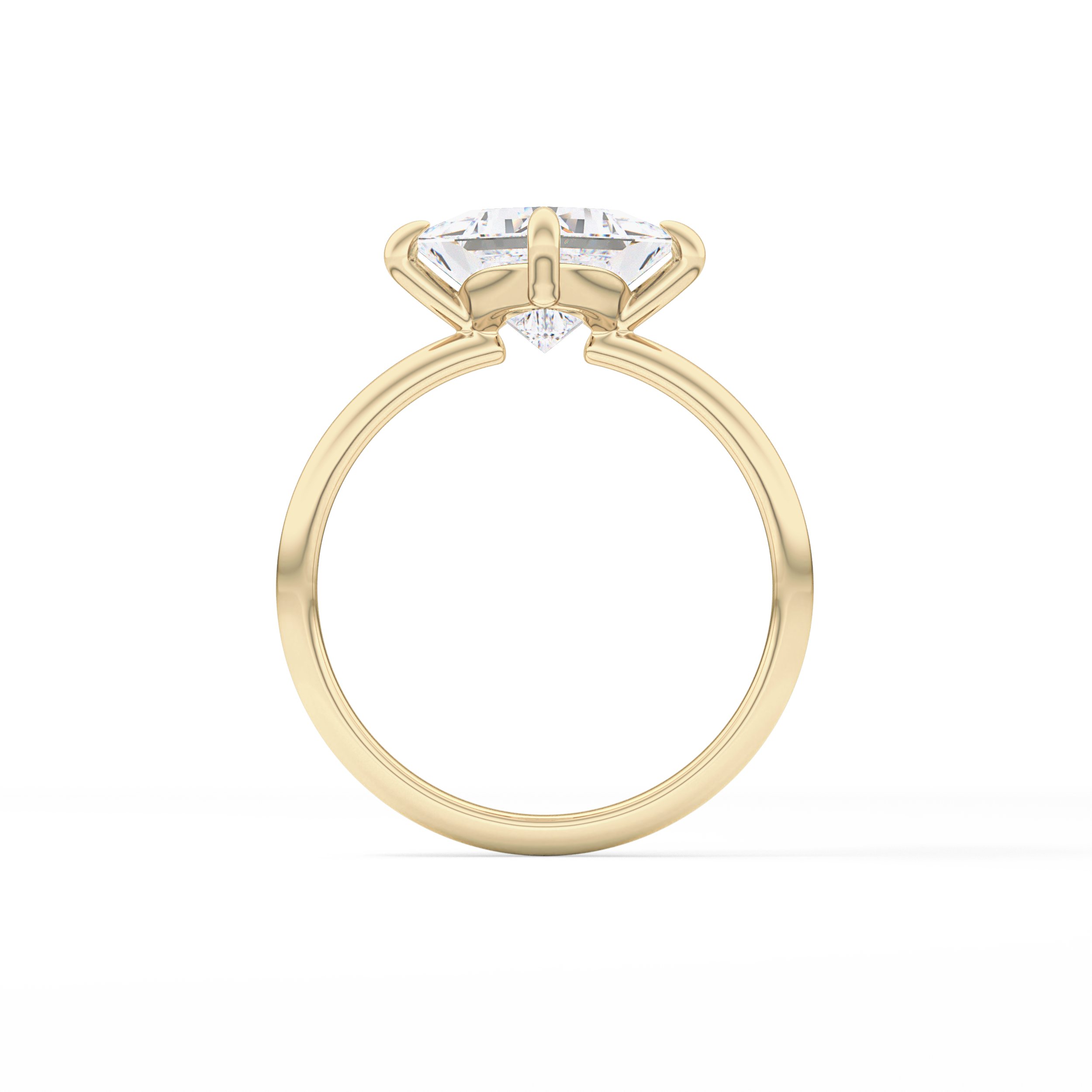 Princess Hidden Halo Lab Grown Diamond Engagement Ring