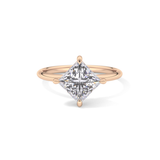 Princess Hidden Halo Lab Grown Diamond Engagement Ring