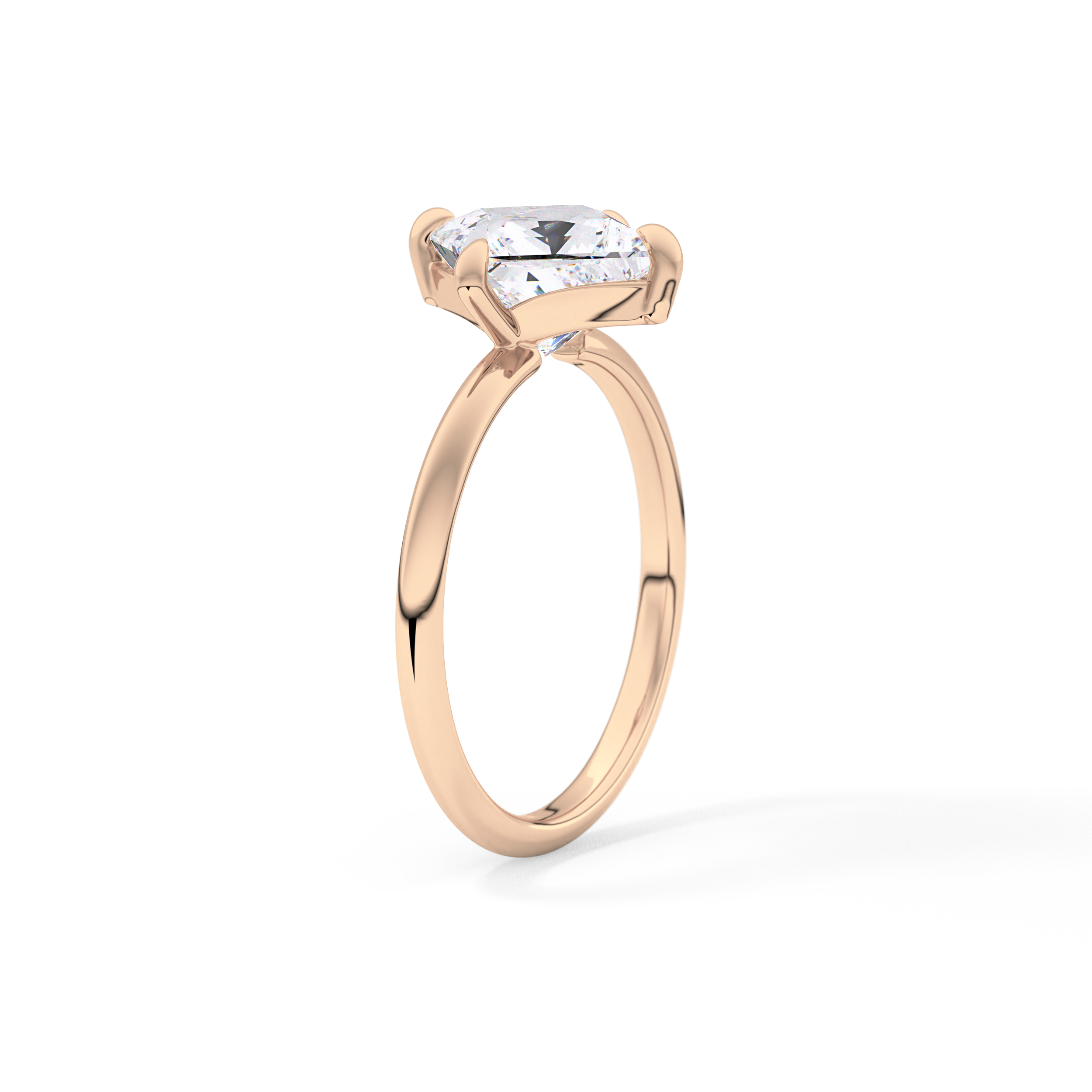 Princess Hidden Halo Lab Grown Diamond Engagement Ring