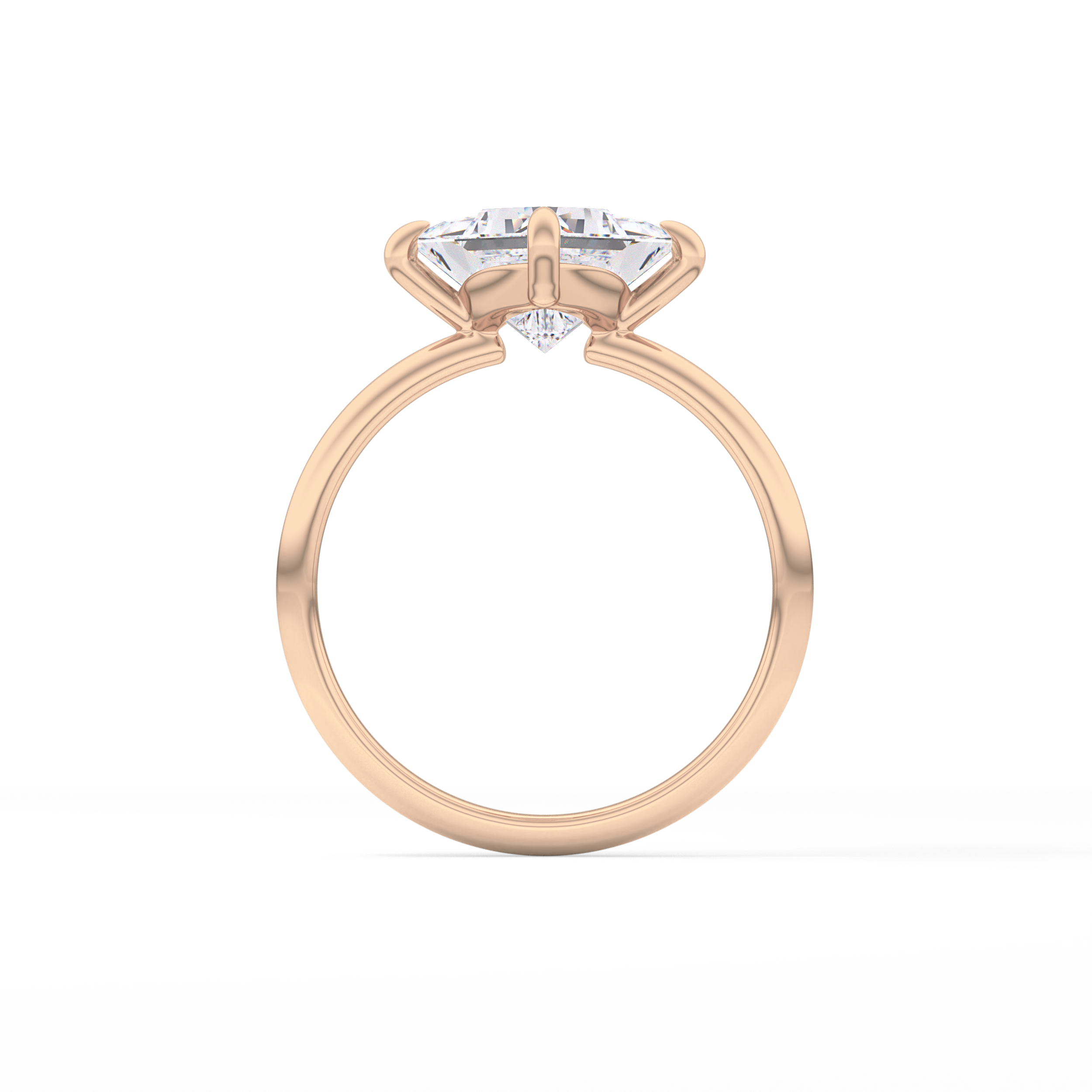 Princess Hidden Halo Lab Grown Diamond Engagement Ring
