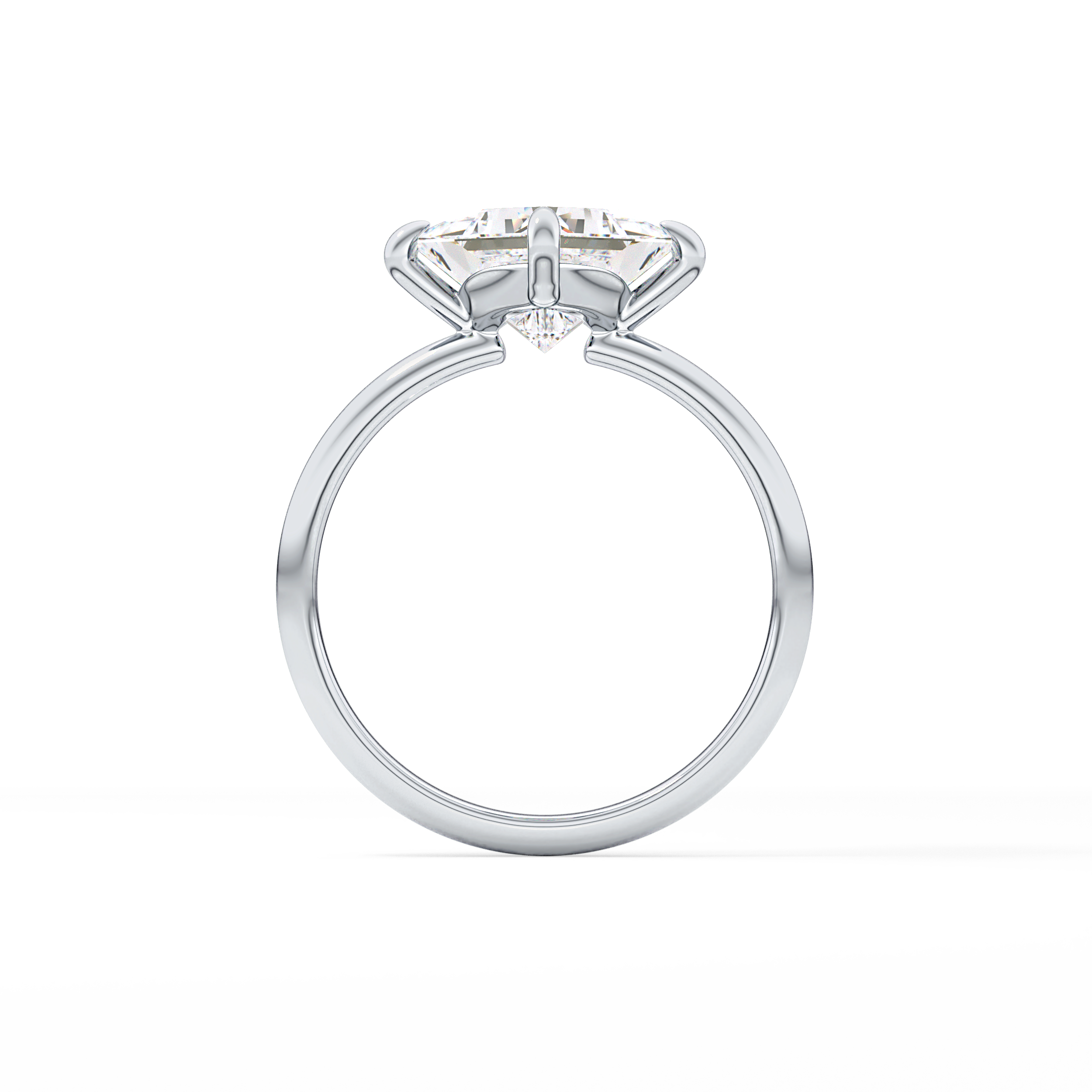 Princess Hidden Halo Lab Grown Diamond Engagement Ring