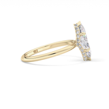 Marquise Hidden Halo Lab Grown Diamond Engagement Ring