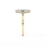 Marquise Hidden Halo Lab Grown Diamond Engagement Ring