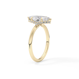 Marquise Hidden Halo Lab Grown Diamond Engagement Ring