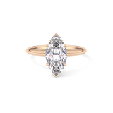 Marquise Hidden Halo Lab Grown Diamond Engagement Ring