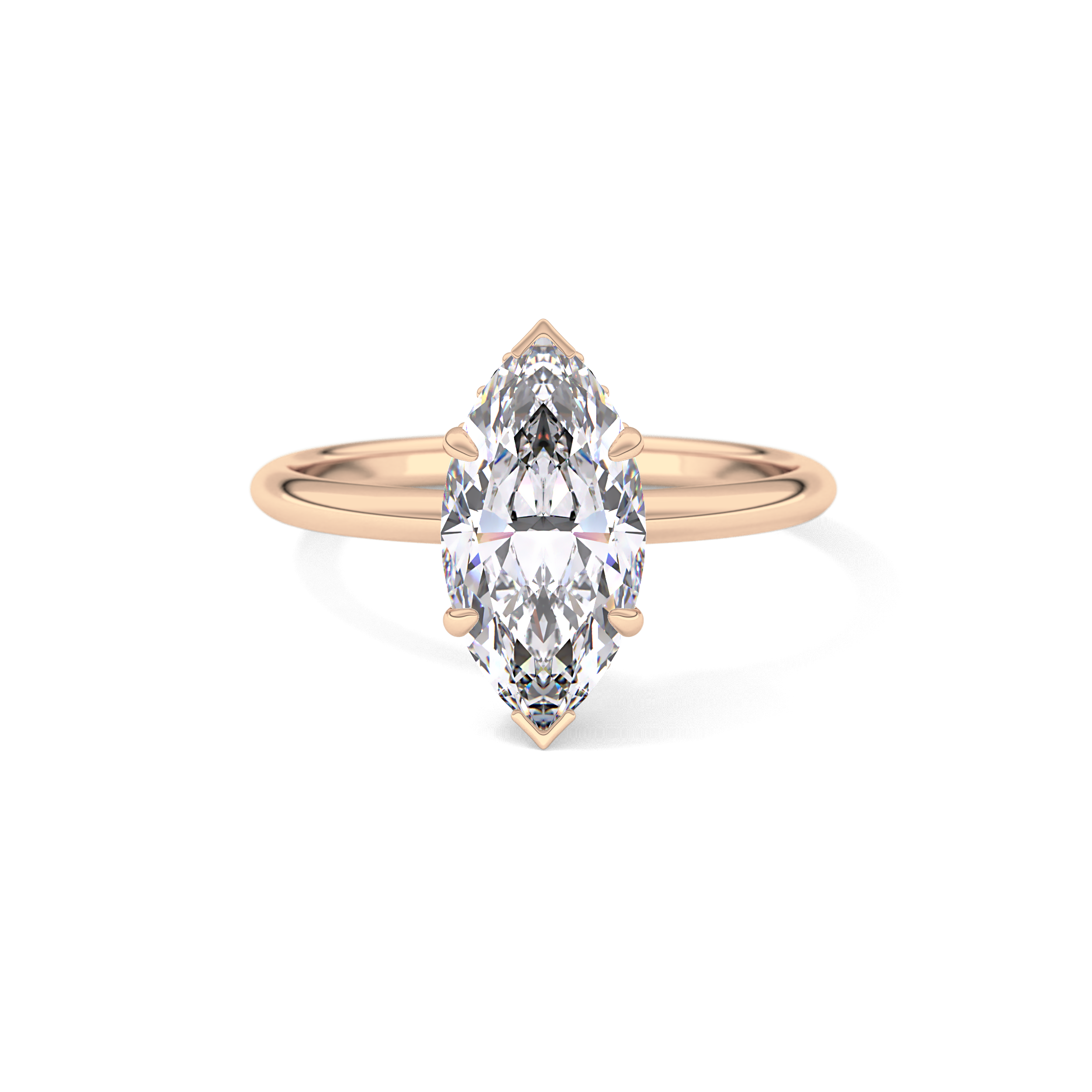 Marquise Hidden Halo Lab Grown Diamond Engagement Ring