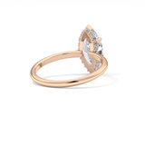 Marquise Hidden Halo Lab Grown Diamond Engagement Ring