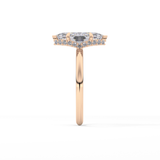 Marquise Hidden Halo Lab Grown Diamond Engagement Ring