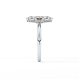 Marquise Hidden Halo Lab Grown Diamond Engagement Ring