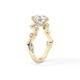Round Twig Pave Lab Grown Diamond Engagement Ring