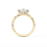 Round Twig Pave Lab Grown Diamond Engagement Ring
