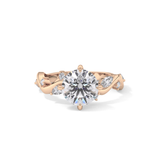 Round Twig Pave Lab Grown Diamond Engagement Ring