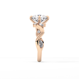 Round Twig Pave Lab Grown Diamond Engagement Ring