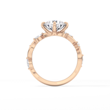 Round Twig Pave Lab Grown Diamond Engagement Ring