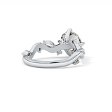 Round Twig Pave Lab Grown Diamond Engagement Ring